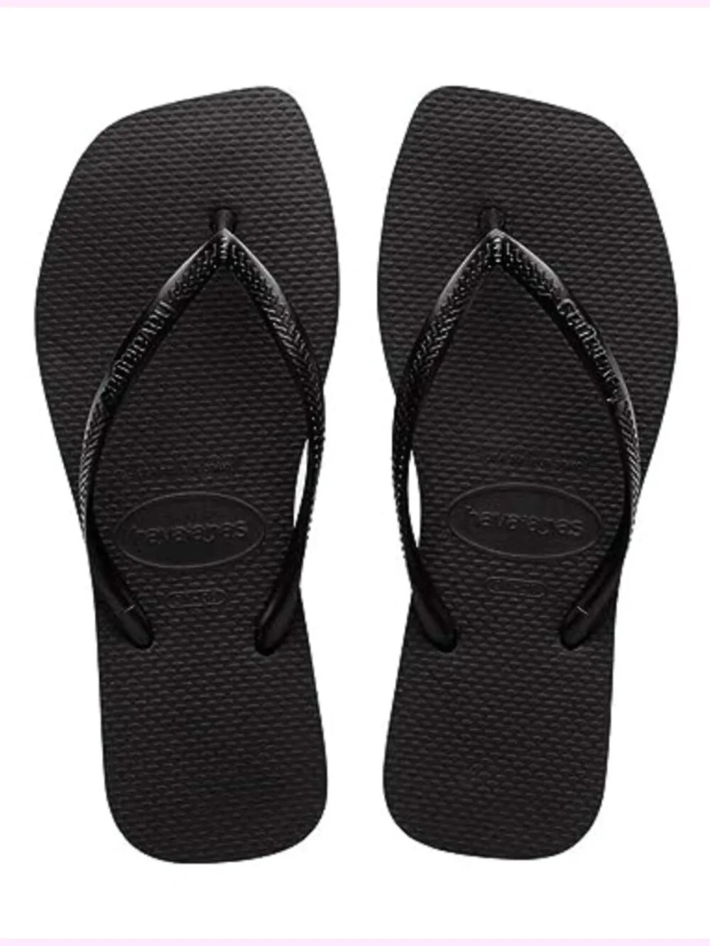 Rubber Flip Flops with Textured Footbed - Slip On Sandals